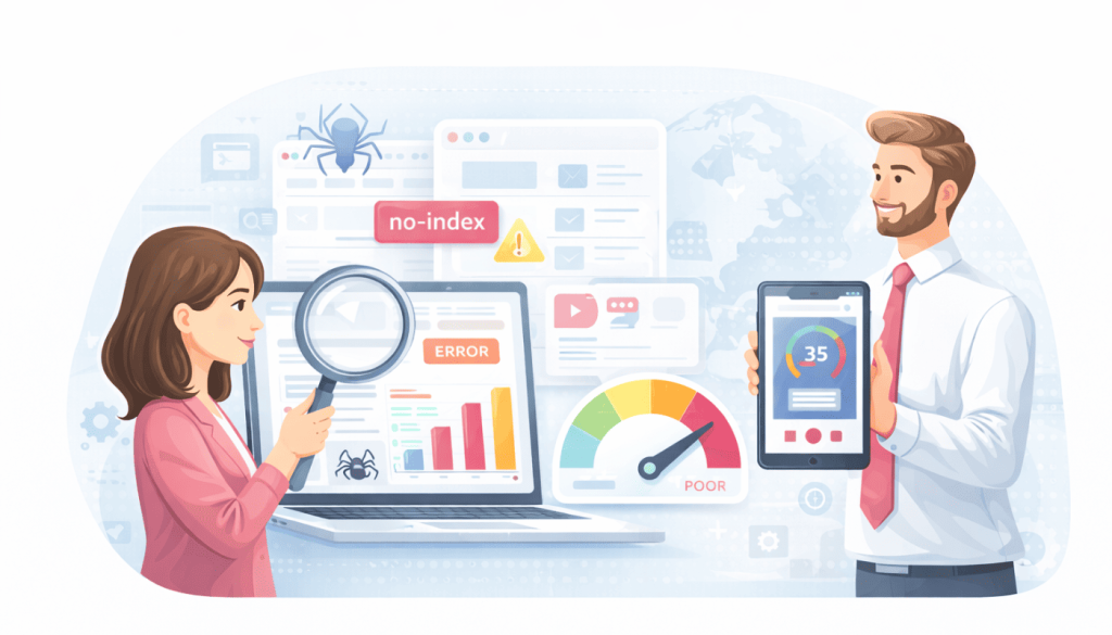 Audit SEO WordPress : indexation, technique et performance mobile